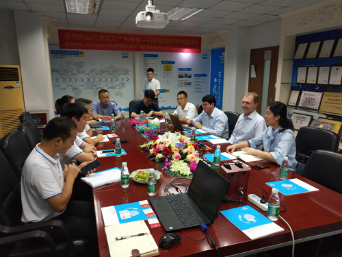 丹佛斯公司高级管理层莅临贝博空气能进行深度的战略合作会谈及技术交流