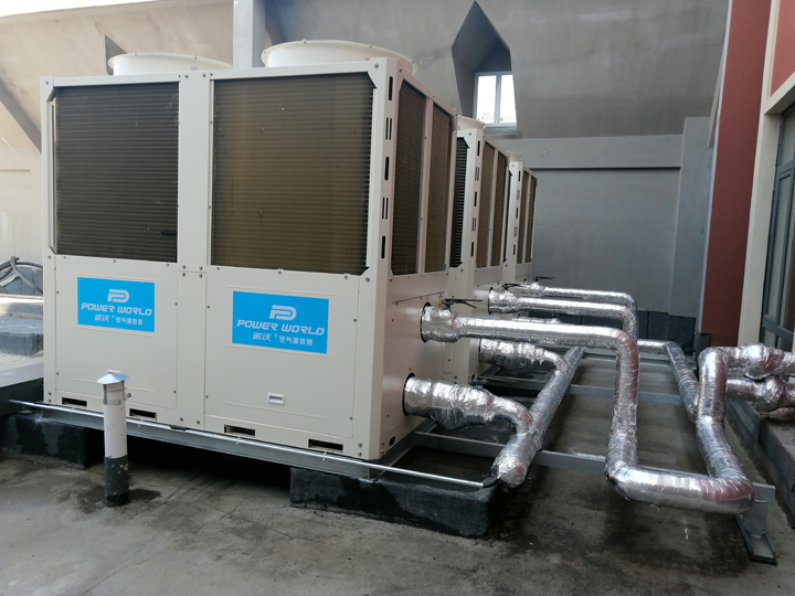 贝博低温空气能热泵在养殖大棚的应用效果